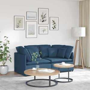 vidaXL Canapea modulară cu perne, albastru, textil imagine