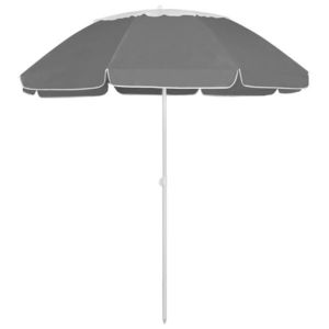 vidaXL Umbrelă de soare de plajă, antracit, 300 cm imagine