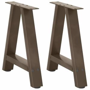 vidaXL Picioare pentru măsuță de cafea în formă de A, 2 buc., 50x(42-43) cm, oțel imagine