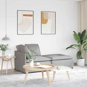 vidaXL Canapea modulară cu taburet și perne, material textil, gri nor imagine