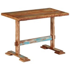 vidaXL Masă de bucătărie, 110x55x78 cm, lemn masiv reciclat imagine