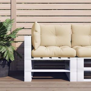 vidaXL Perne de paleți, 3 buc., bej, material textil imagine