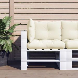 vidaXL Perne de paleți, 3 buc., crem, material textil imagine