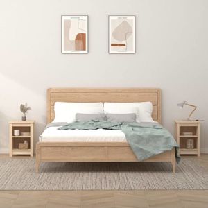 vidaXL Noptiere, 2 buc., 40x35x55 cm, lemn masiv de pin imagine