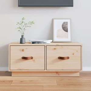 vidaXL Comodă TV, 80x34x35 cm, lemn masiv de pin imagine