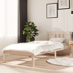 vidaXL Cadru de pat mic single, 75x190 cm, lemn masiv imagine