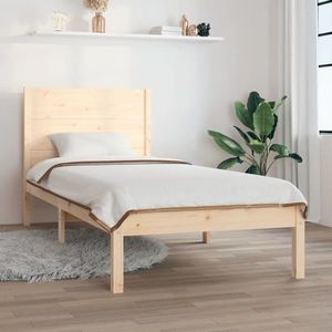 vidaXL Cadru de pat single, 90x190 cm, lemn masiv imagine