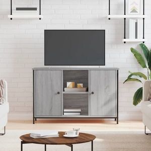 vidaXL Comodă TV, gri sonoma, 100x35x65 cm, lemn compozit imagine