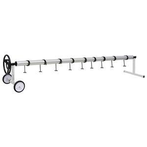 vidaXL Derulator de prelată de piscină cu bază din oțel inoxidabil imagine