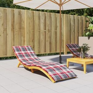 vidaXL Pernă de șezlong, roșu carouri, 200x70x3 cm, textil oxford imagine