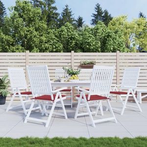 vidaXL Perne scaune grădină 6 buc. roșu vin 50x50x3 cm țesătură Oxford imagine