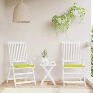 vidaXL Perne scaune grădină 2 buc. verde 40x40x3 cm țesătură Oxford imagine