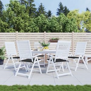 vidaXL Perne scaune grădină 6 buc. negru 50x50x3 cm țesătură Oxford imagine