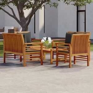 vidaXL Set mobilier de grădină cu perne, 5 buc., lemn masiv acacia imagine