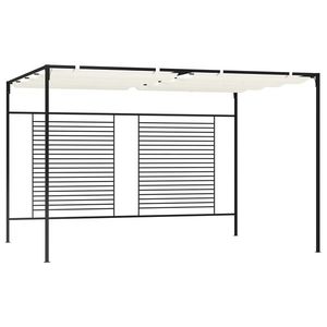 vidaXL Pavilion grădină acoperiș retractabil crem 3x4x2, 3 m 180 g/m² imagine