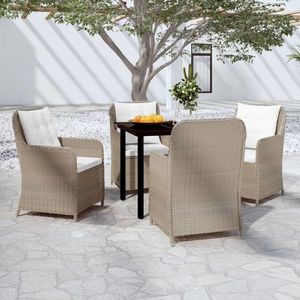 vidaXL Set de mobilier pentru grădină, 5 piese, maro imagine
