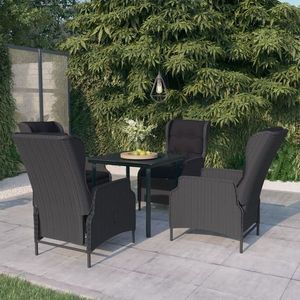 vidaXL Set mobilier pentru grădină, 5 piese, gri închis imagine