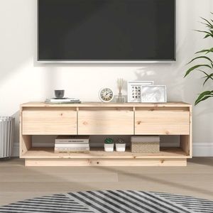 vidaXL Comodă TV, 110, 5x34x40 cm, lemn masiv de pin imagine