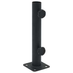 vidaXL Suport de umbrelă pentru stâlp de Ø32/34/38 mm, negru mat, oțel imagine