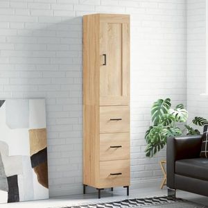 vidaXL Dulap înalt, stejar sonoma, 34, 5x34x180 cm, lemn prelucrat imagine
