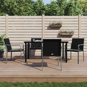 vidaXL Set mobilier de grădină cu perne, 5 piese, poliratan și oțel imagine