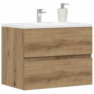 vidaXL Dulap pentru baie stejar artizanal 60x38, 5x45 cm lemn prelucrat imagine