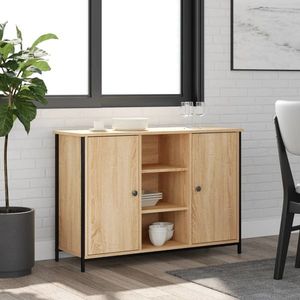 vidaXL Servantă, stejar sonoma, 100x35x70 cm, lemn prelucrat imagine