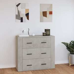 vidaXL Dulap, gri beton, 80x33x70 cm, lemn preluc imagine