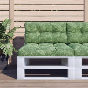 vidaXL Pernă de paleți, model frunze, 80x40x12 cm, textil imagine