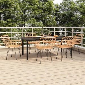 vidaXL Set mobilier de grădină, 7 piese, poliratan imagine