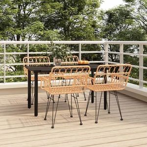 vidaXL Set mobilier de grădină, 5 piese, poliratan imagine