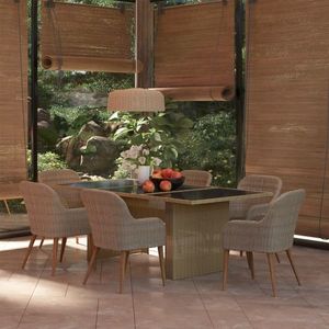 vidaXL Set mobilier de grădină, 7 piese, poliratan imagine