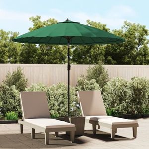 vidaXL Umbrelă de soare de exterior, stâlp aluminiu, verde, 270 cm imagine