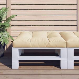 vidaXL Pernă pentru paleți, bej, 80x80x12 cm, material textil imagine