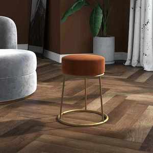 vidaXL Taburet rotund, maro, catifea imagine