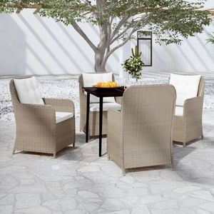 vidaXL Set de mobilier pentru grădină, 5 piese, maro imagine