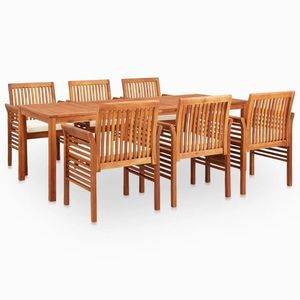 vidaXL Set mobilier de exterior cu perne 7 piese lemn masiv de acacia imagine