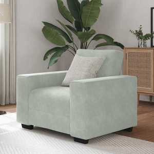 vidaXL Canapea scaun gri deschis 60 cm catifea imagine