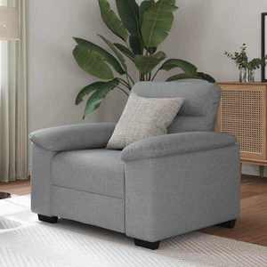 vidaXL Canapea Scaun Gri deschis 60 cm Tesatura imagine