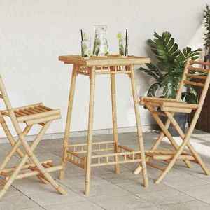 vidaXL Masă de bar de exterior pătrată 55x55x100 cm bambus imagine