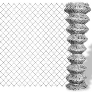 vidaXL Gard de legătură din plasă, argintiu, 15 x 1 m, oțel galvanizat imagine