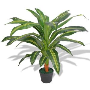 vidaXL Plantă Dracena artificială cu ghiveci, 90 cm, verde imagine