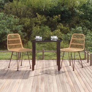vidaXL Set mobilier de grădină, 3 piese, poliratan imagine