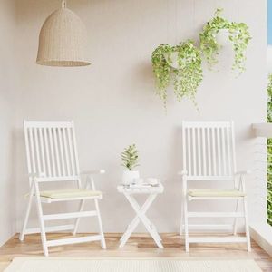 vidaXL Perne scaune de grădină 2 buc. crem 50x50x3 cm țesătură Oxford imagine