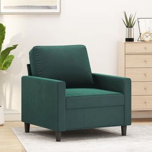 vidaXL Fotoliu canapea, verde închis, 60 cm, catifea imagine