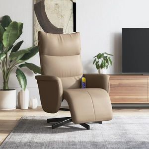 vidaXL Fotoliu de masaj rabatabil, cappuccino, piele ecologică imagine