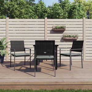 vidaXL Set mobilier de grădină cu perne, 5 piese, poliratan și oțel imagine