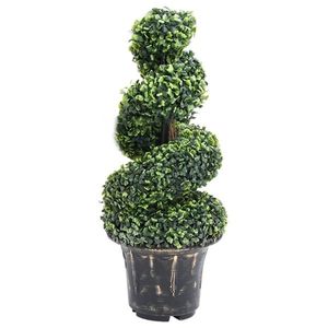 vidaXL Plantă artificială de cimișir cu ghiveci, verde, 89 cm, spirală imagine