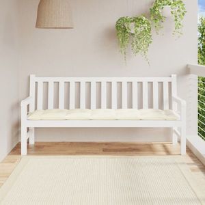 vidaXL Pernă bancă de grădină, crem, 180x50x7 cm, textil oxford imagine