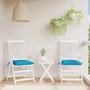 vidaXL Perne de scaun 2 buc. albastru deschis 40x40x7 cm textil oxford imagine
